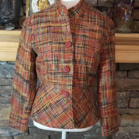 SALE💫COLDWATER CREEK MULTI COLORED BLAZER SZ 8P - Picture 1 of 8